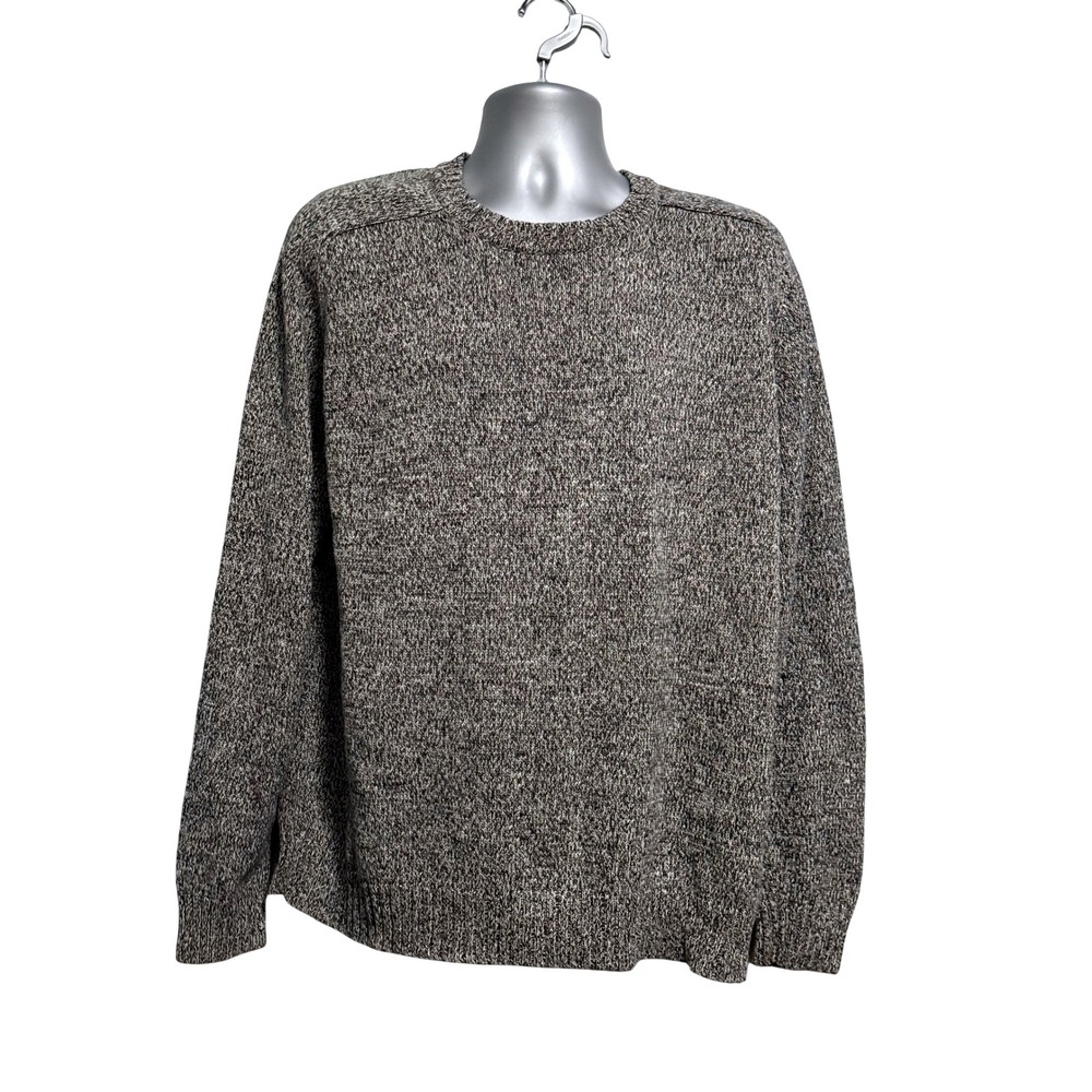 Croft & Barrow Mens XL Gray Marled Cotton Crewneck Sweater Pullover